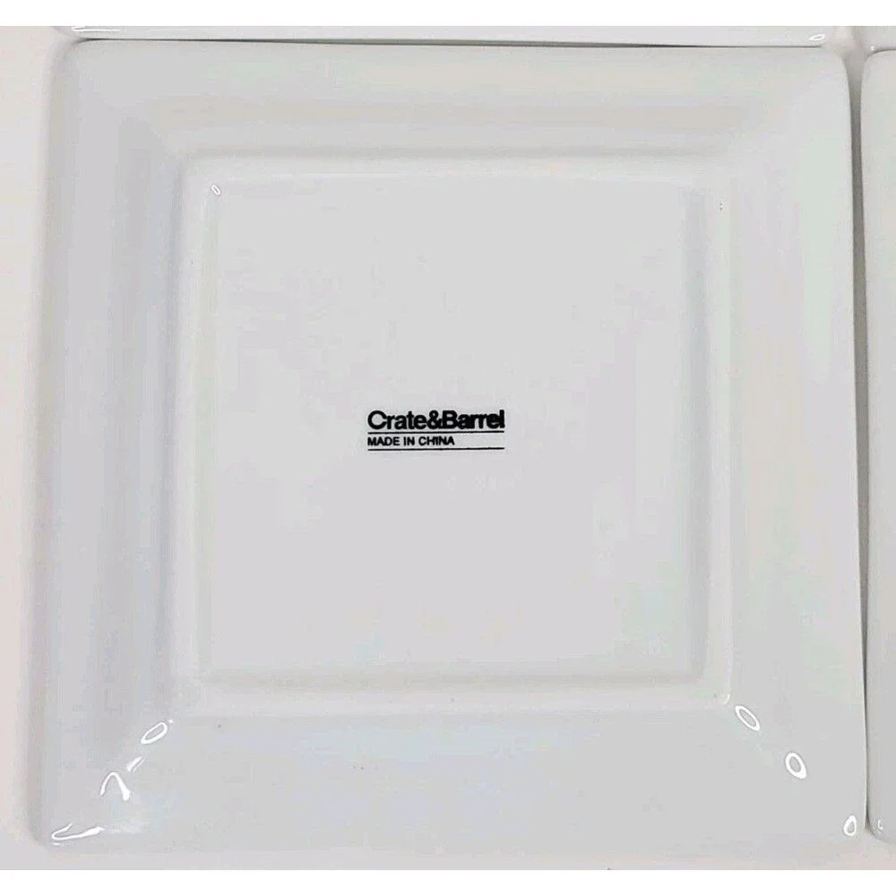 Set of 4 Crate & Barrel White 6